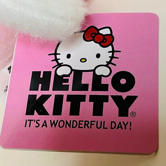 NWT Authentic Sanrio Hello Kitty plushie in Pink Jumpsuit Fluffy & Cute 11” - Picture 5 of 5